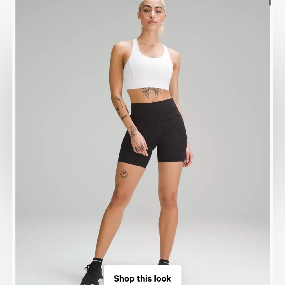 Lululemon wunder train high rise bike short 6” black